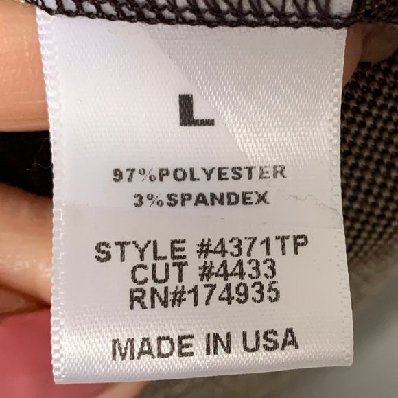 EUC, Renee C. Women's Lg Brown Plaid Pullover, Made In USA, Poly-Spandex, Soft. - Picture 6 of 7